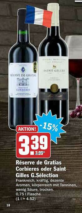 AEZ Réserve De Gratias Corbieres Oder Saint Gilles G.sélection Angebot