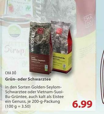 basic Cha Dô Grün- Oder Schwarztee Angebot