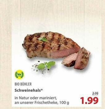 basic Bio Bühler Schweinehals Angebot