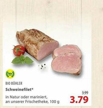 basic Bio Bühler Schweinefilet Angebot