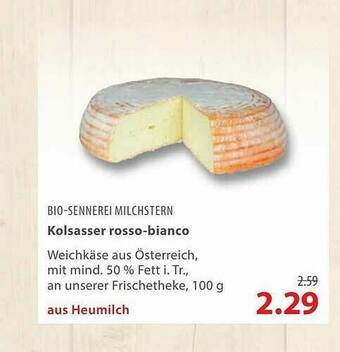 basic Bio-sennerei Milchstern Kolsasser Rosso-bianco Angebot