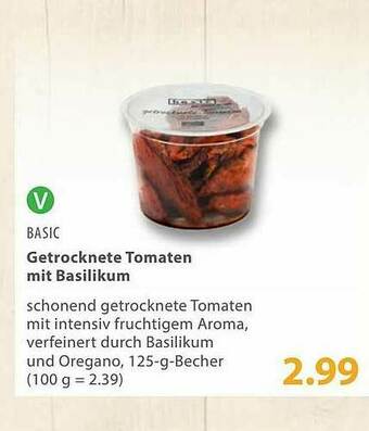 basic Basic Getrocknete Tomaten Mit Basilikum Angebot