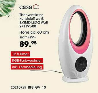 Möbel Martin Casa Nova Tischventilator Kunststoff Weiß Angebot