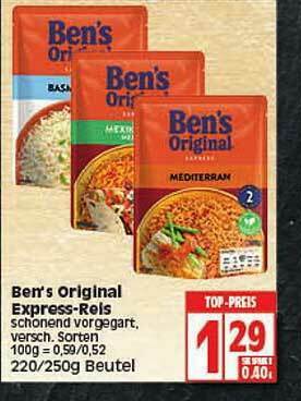 Elli Markt Ben's Original Express Reis Angebot