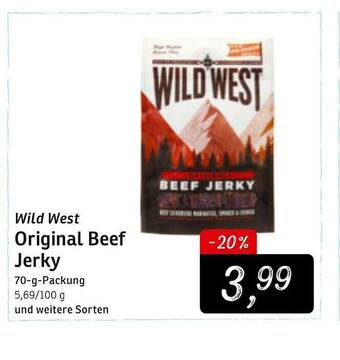 KONSUM Wild West Original Beef Jerky Angebot