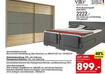 Möbel Martin Vito Schwebetürenschrank Oder Motor-boxspringbett Angebot