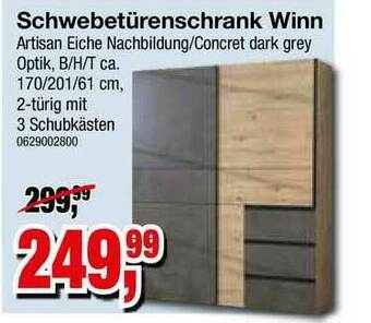 Möbelfundgrube Schwebetürenschrank Winn Angebot