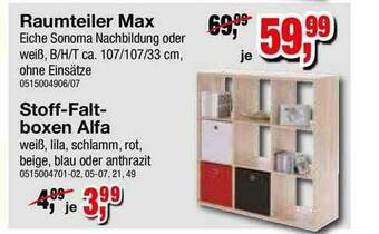 Möbelfundgrube Raumteiler Max Oder Stoff-faltboxen Alfa Angebot