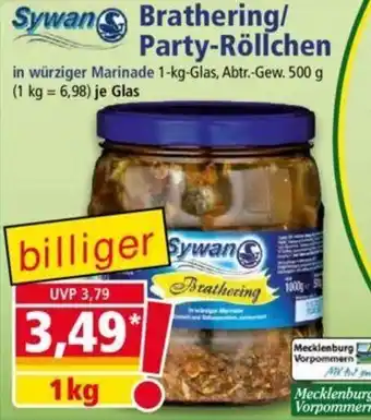 Norma Sywan Brathering/Party Röllchen 1 kg Glas Angebot