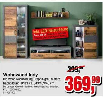 Möbelfundgrube Wohnwand Indy Angebot