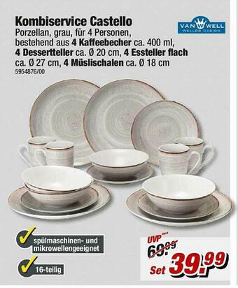 Poco Van Well Kombiservice Castello Angebot