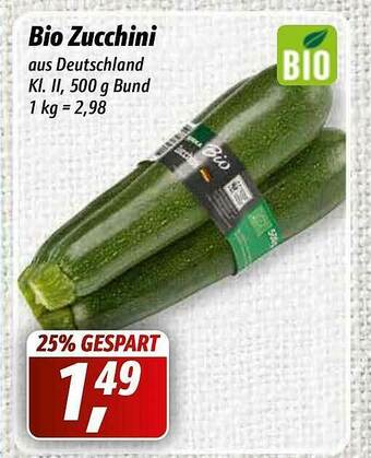 Simmel Bio Zucchini Angebot