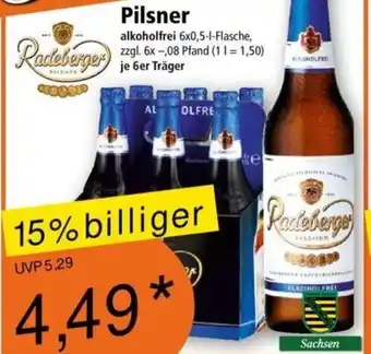 Norma Radeberger Pilsner 6x0,5 L Flasche Angebot