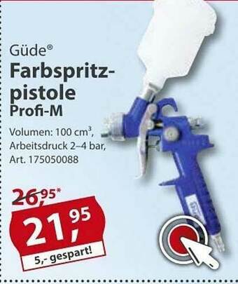 Sonderpreis Baumarkt Güde Farbspritzpistole Profi-m Angebot