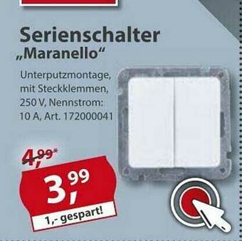 Sonderpreis Baumarkt Serienschalter „maranello” Angebot