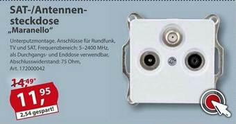 Sonderpreis Baumarkt Sat- Antennensteckdose „maranello” Angebot