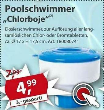 Sonderpreis Baumarkt Poolschwimmer „chlorboje” Angebot