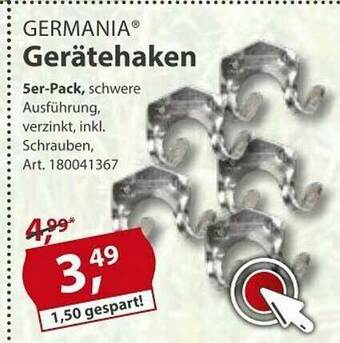 Sonderpreis Baumarkt Germania Gerätehaken Angebot