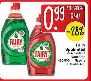 WEZ Fairy Spülmittel Angebot