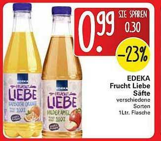 WEZ Edeka Frucht Liebe Säfte Angebot