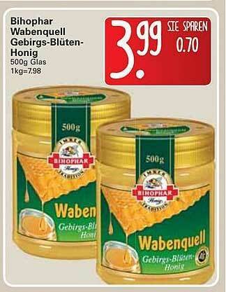 WEZ Bihophar Wabenquell Gebirgs-blüten Honig Angebot