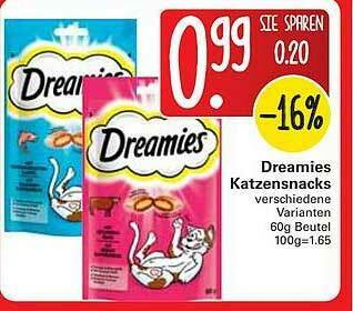 WEZ Dreamies Katzensnacks Angebot