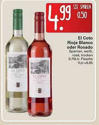 WEZ El Coto Rioja Blanco Oder Rosado Angebot