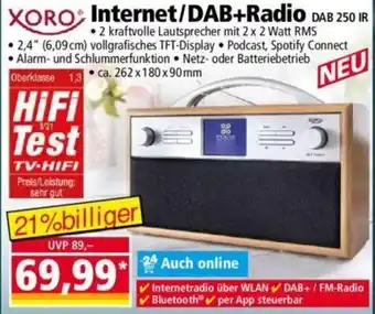 Norma Xoro Internet/DAB+Radio DAB 250 IR Angebot