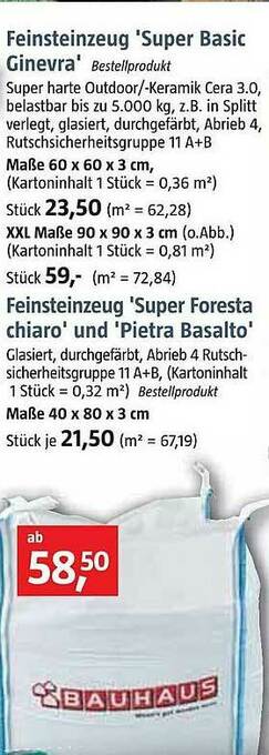 Bauhaus Feinstein „super Basic Ginevra” Angebot