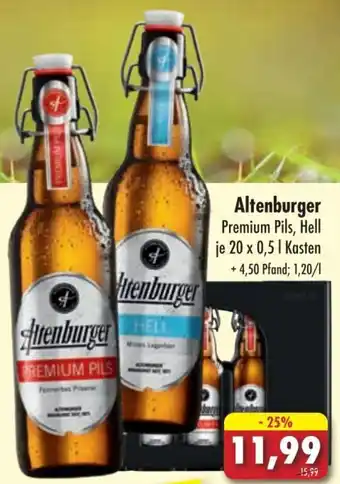 Lösch Depot Altenburger Premium Pils, Hell 20x0,5 L Kasten Angebot