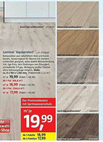 Bauhaus Laminat „aquaprotect” Angebot