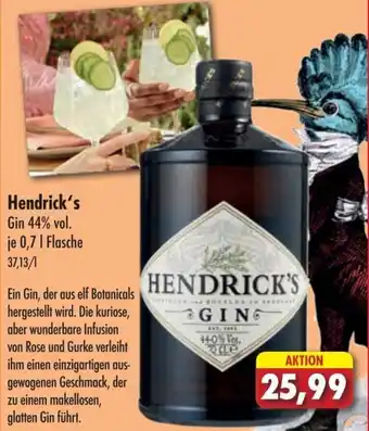 Lösch Depot Hendricks Gin 0,7 L Flasche Angebot