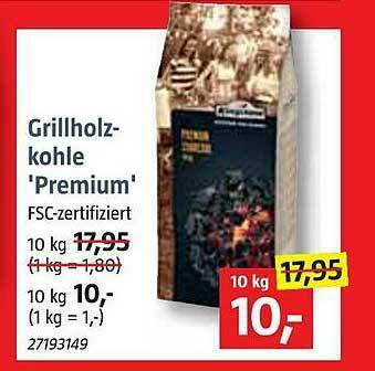 Bauhaus Grillholzkohle „premium” Angebot