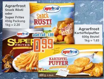 Klaas und Kock Agrarfrost Snack Rösti oder Super Frites 450g oder Agrarfrost Kartoffelpuffer 600g Angebot