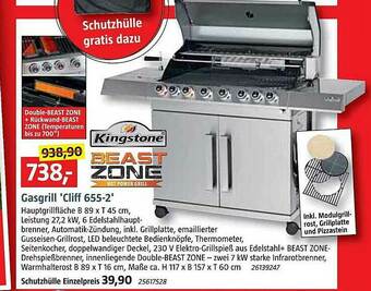 Bauhaus Kingstone Gasgrill „cliff 655-2” Angebot