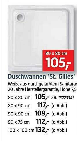 Bauhaus Duschwannen „st Gilles” Angebot