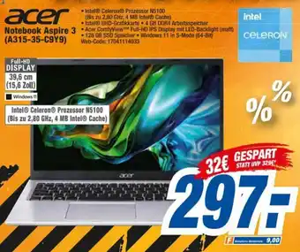 expert Octomedia Acer Notebook Aspire 3 (A315-35-C9Y9) Angebot