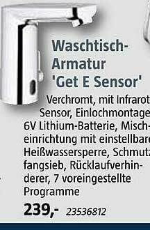 Bauhaus Waschtisch-armatur „get E Sensor” Angebot