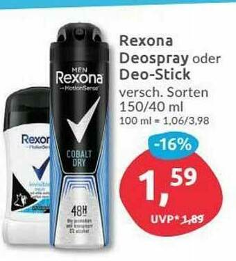 Budni Rexona Deospray Oder Deo-stick Angebot