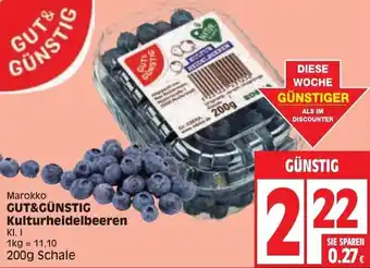 Edeka Gut & Günstig Kulturheidelbeeren 200g Schale Angebot