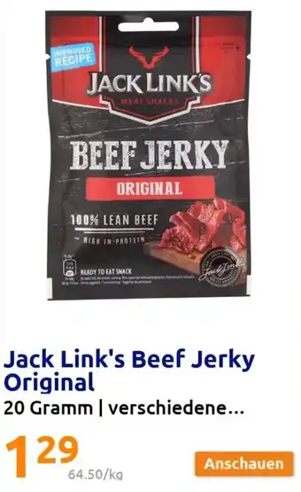 Action Jack Link's Beef Jerky Original 20 Gramm Angebot
