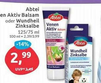 Budni Abtei En Aktiv Balsam Oder Wundheil Zinksalbe Angebot