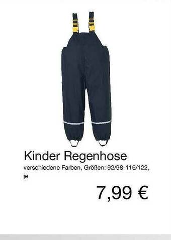 KiK Kinder Regenhose Angebot