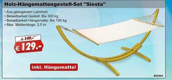 Stabilo Fachmarkt Holz-hängemattengestell-set „siesta” Angebot