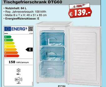 Stabilo Fachmarkt Tischgefrierschrank Dtg60 Angebot