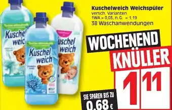 Edeka Kuschelweich Weichspüler 38 Waschanwendungen Angebot