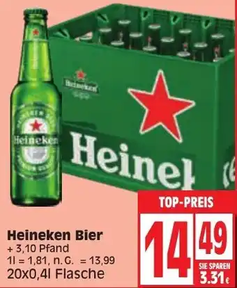 Edeka Heineken Bier 20x0,4 L Flasche Angebot