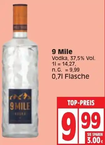 Edeka 9 Mile Vodka 0,7 L Flasche Angebot