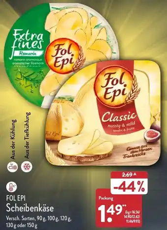 Aldi Nord Fol Epi Scheibenkäse 90 g, 100 g, 120 g, 130 g oder 150 g Angebot