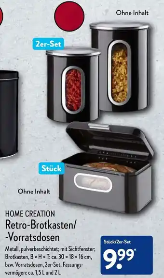 Aldi Nord Home Creation Retro Brotkasten/Vorratsdosen Angebot